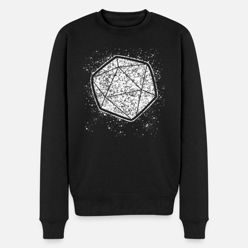 RPG Tabletop Rollenspiel D20 Würfel - Männer Premium Bio Pullover - Schwarz