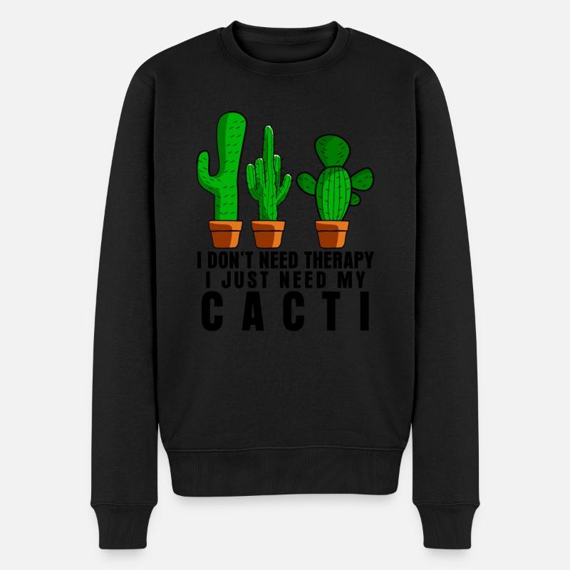 Cactus Thérapie Cactus Cactus - Pull Premium bio Homme - noir