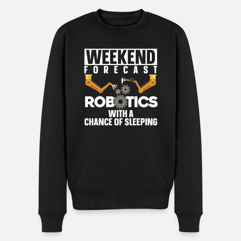 Robotik Ai Roboter Witzig - Männer Premium Bio Pullover - Schwarz