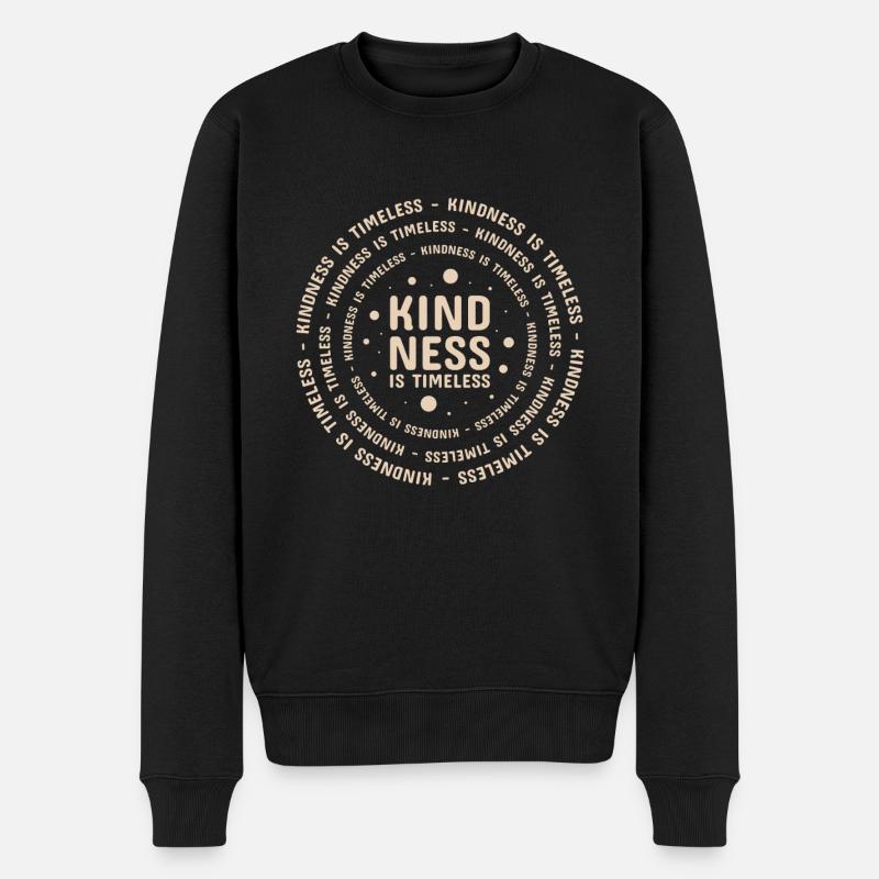 Kindness is timeless - Männer Premium Bio Pullover - Schwarz