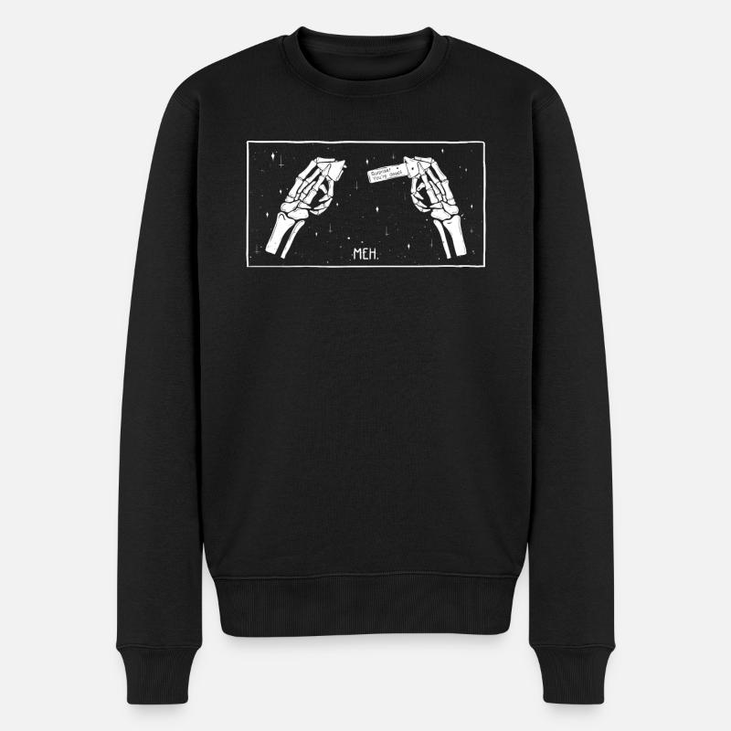 Meh Aesthetic - Männer Premium Bio Pullover - Schwarz