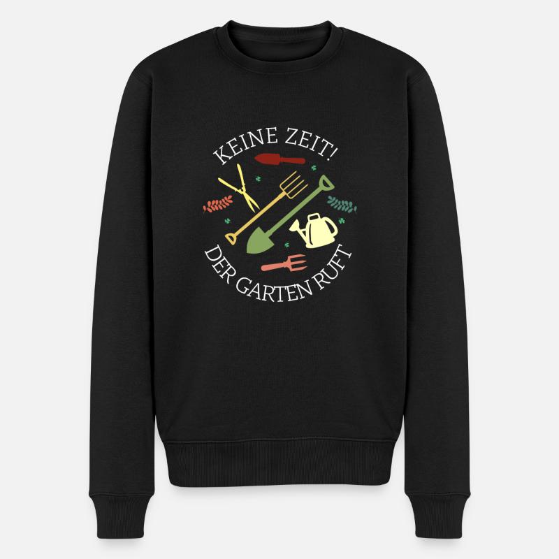 Keine Zeit der Garten ruft Garten Geschenk - Männer Premium Bio Pullover - Schwarz