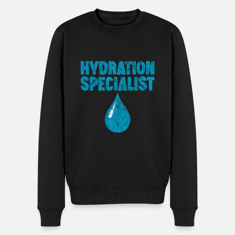 Hydration Specialist 3 - Männer Premium Bio Pullover - Schwarz