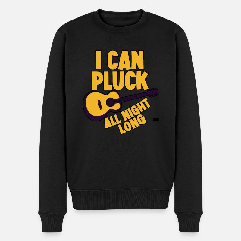 I Can Pluck All Night Long - Männer Premium Bio Pullover - Schwarz