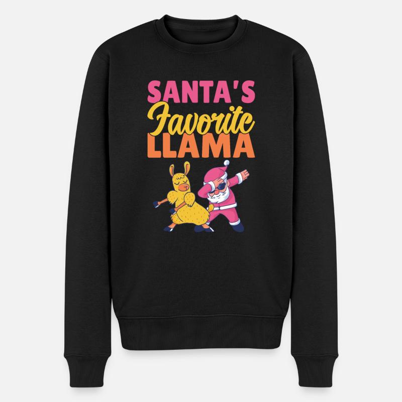 Cadeau Lama Lama Cadeau Amoureux - Pull Premium bio Homme - noir