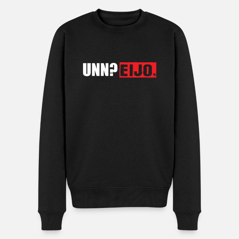 Unn? Eijo Saarland Spruch Saarländisch - Männer Premium Bio Pullover - Schwarz
