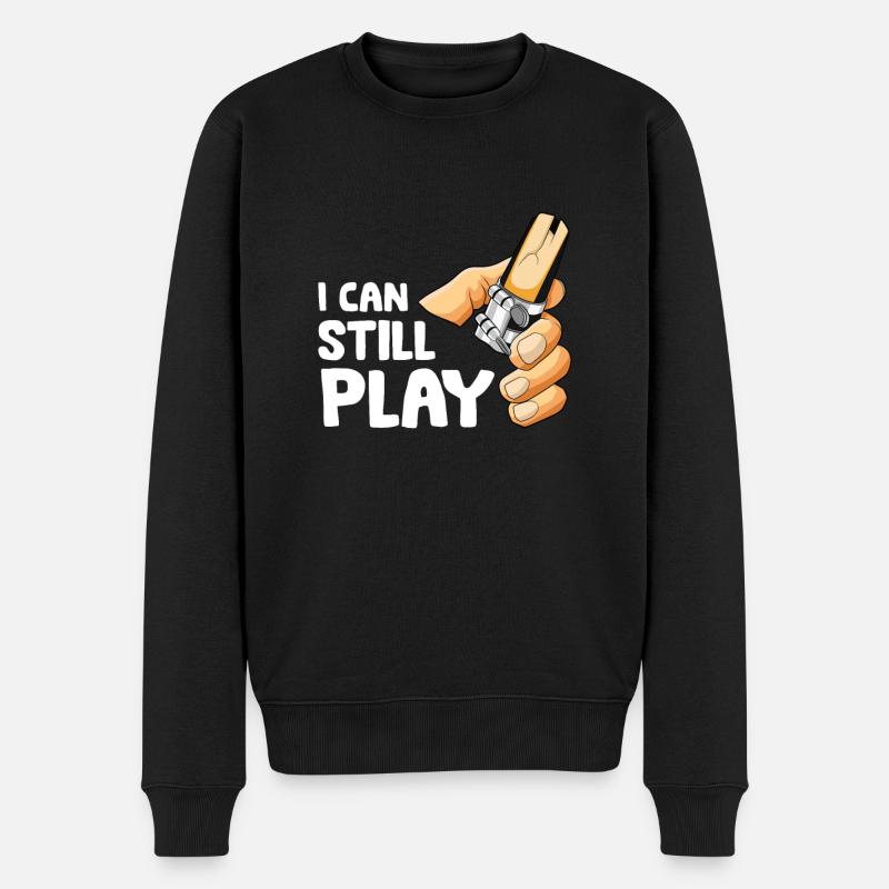 Klarinette Player Orchestra Musiker - Männer Premium Bio Pullover - Schwarz