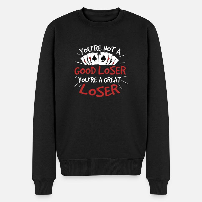 Lustiges Canasta-Kartenspiel Sarkasmus Canasta - Männer Premium Bio Pullover - Schwarz