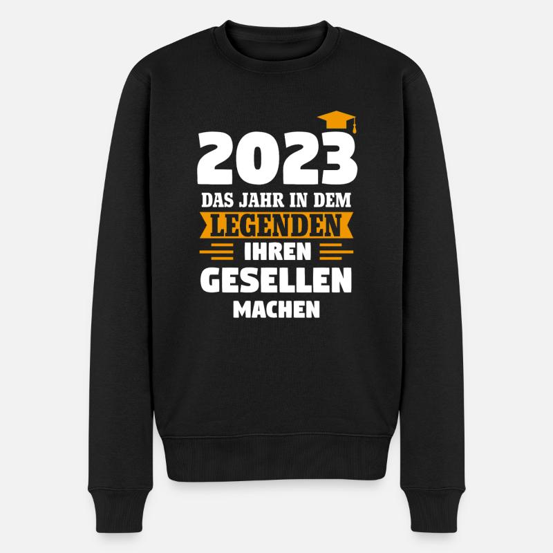 Gesellenbrief Geschenk - Männer Premium Bio Pullover - Schwarz
