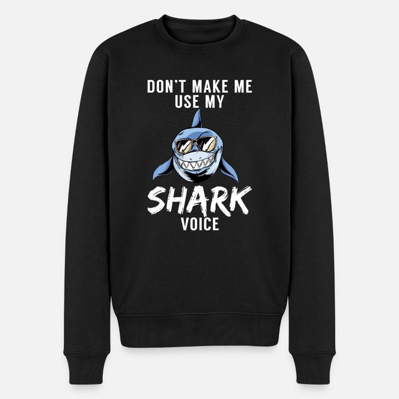 Hai Geschenk Hai Liebhaber - Männer Premium Bio Pullover - Schwarz
