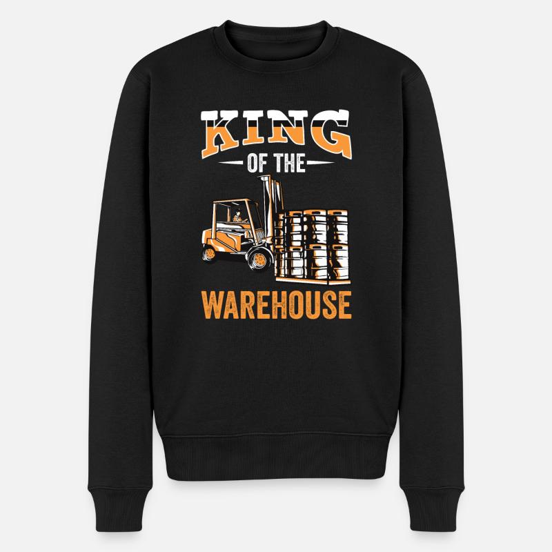 Gabelstapler - Männer Premium Bio Pullover - Schwarz