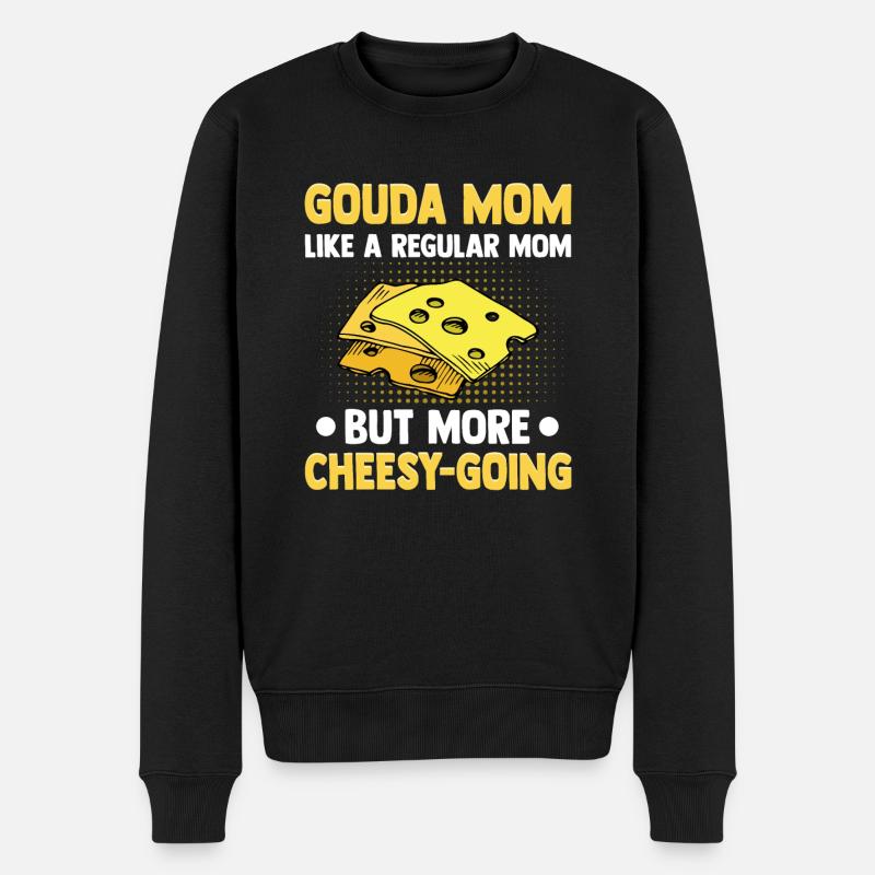 Gouda Käse - Männer Premium Bio Pullover - Schwarz