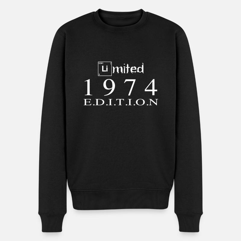 Limited Edition 1974 - Männer Premium Bio Pullover - Schwarz