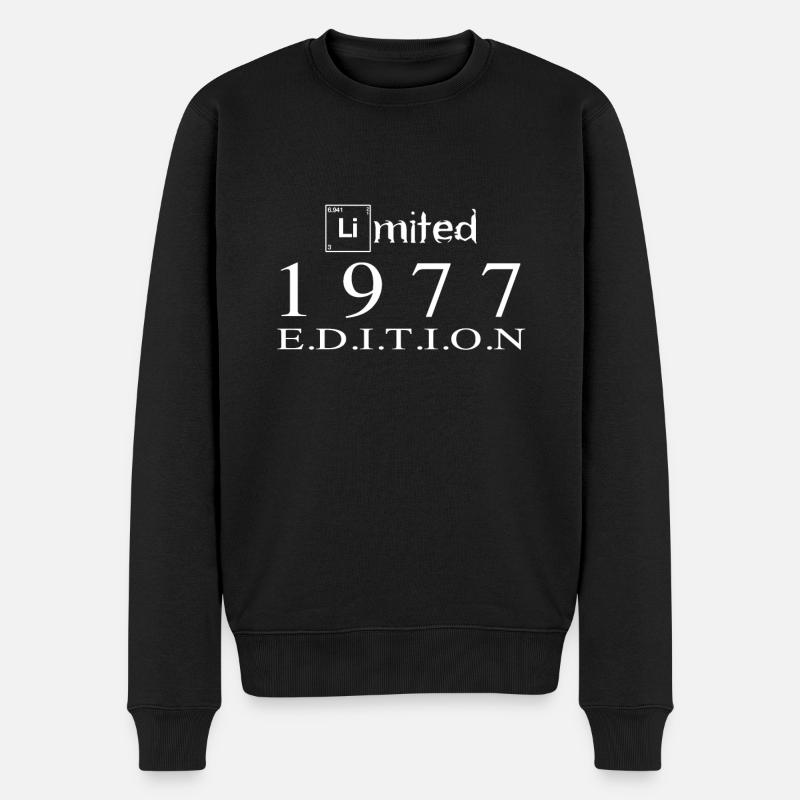 Limited Edition 1977 - Männer Premium Bio Pullover - Schwarz