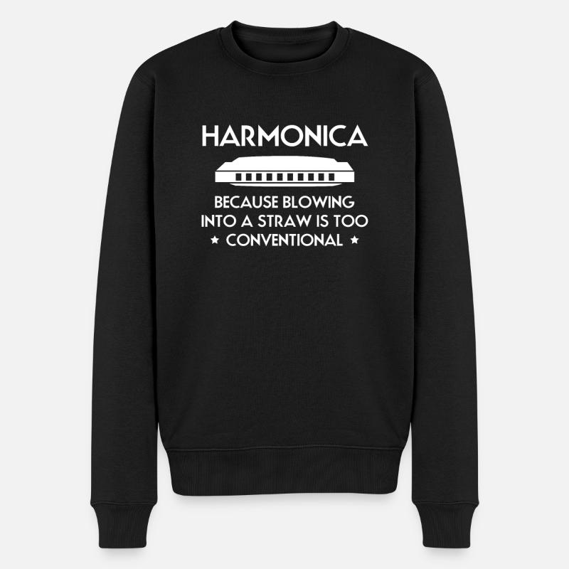 Harmonica Harmonica Slogan Shirt - Men's Premium Organic Jumper - black