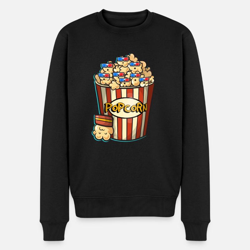 Pop-corn - Pull Premium bio Homme - noir