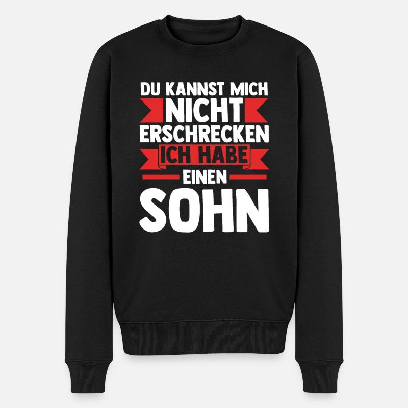 Papa Tochter Söhne Geschenk - Männer Premium Bio Pullover - Schwarz