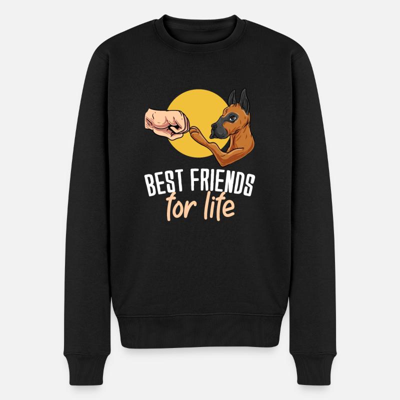 Dänische Dogge - Männer Premium Bio Pullover - Schwarz