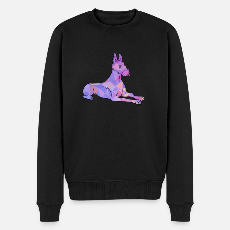 Dänische Dogge - Männer Premium Bio Pullover - Schwarz