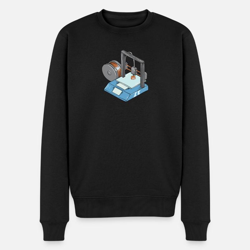 3D Druck Printing CAD PLA Filament 3d drucken - Männer Premium Bio Pullover - Schwarz
