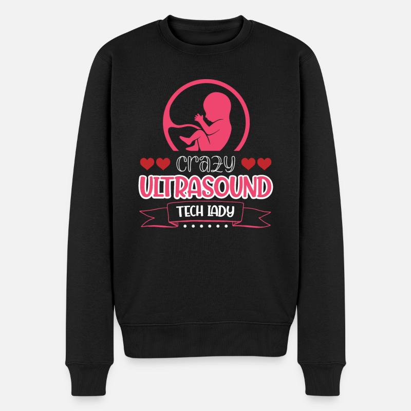 Crazy Ultrasound Tech Lady - Pull Premium bio Homme - noir