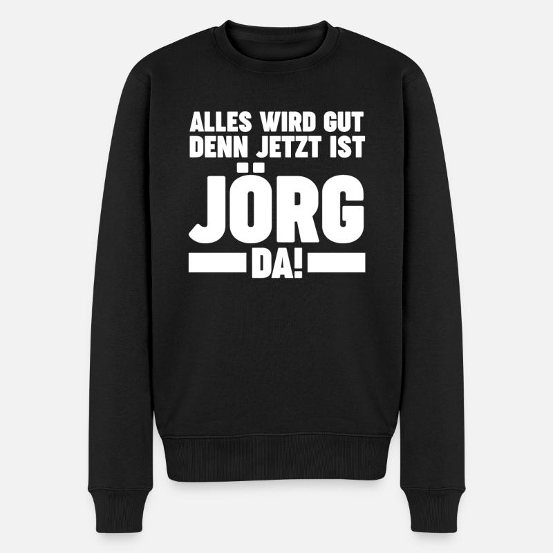 Jorg - Männer Premium Bio Pullover - Schwarz