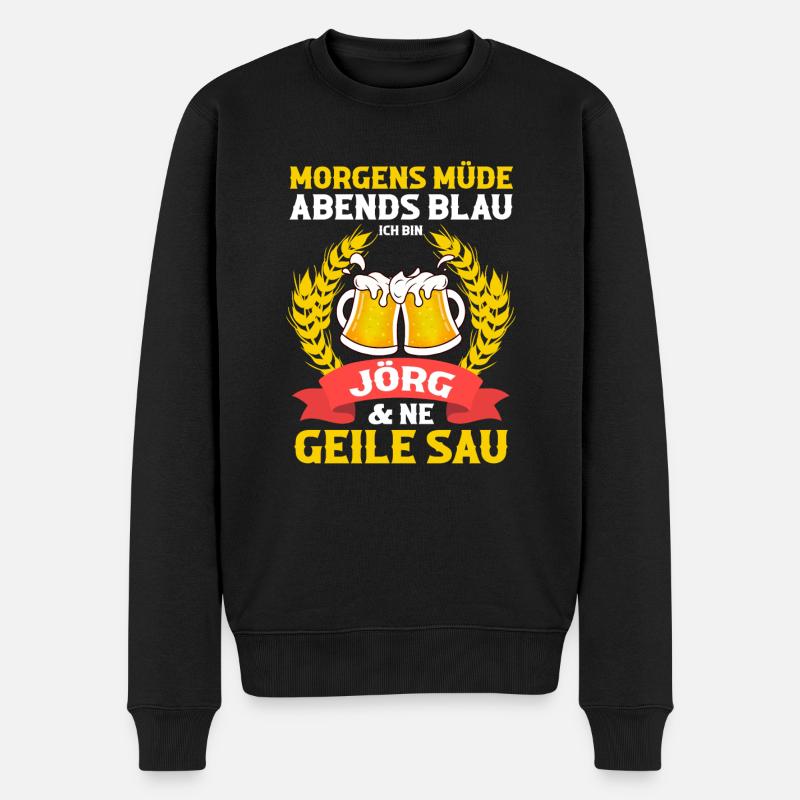 Jorg - Männer Premium Bio Pullover - Schwarz
