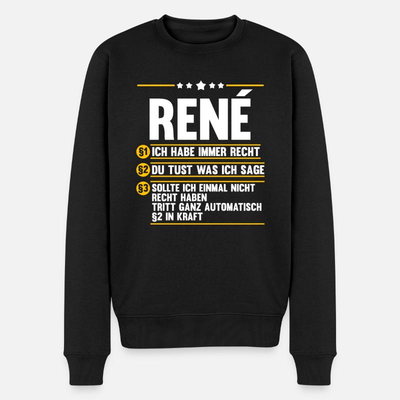 Rene - Pull Premium bio Homme - noir