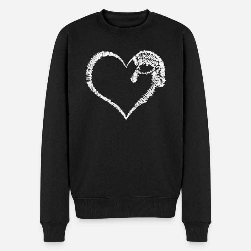 Cœur de caniche - Pull Premium bio Homme - noir