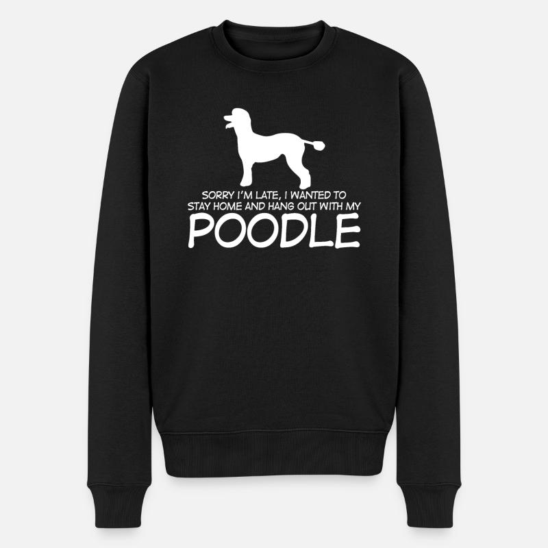Poodle Joke - Männer Premium Bio Pullover - Schwarz