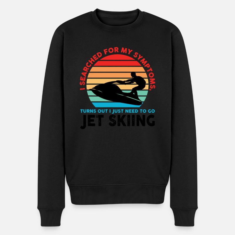 Jetski Jetskifahren Wintersport Geschenk - Männer Premium Bio Pullover - Schwarz