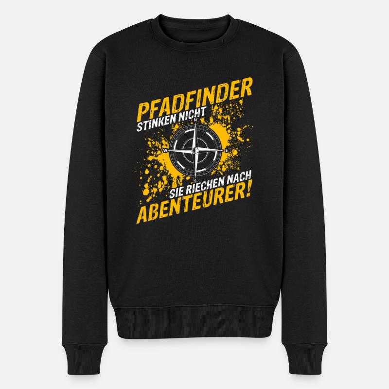 Pfadfinder Camping Zeltlager Zelten Zelt Geschenk - Männer Premium Bio Pullover - Schwarz