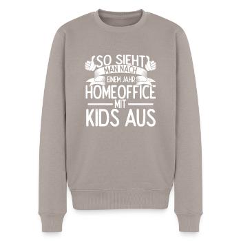 Eltern Homeoffice Arbeit Kinder Nerven Spruch Papa - Männer Premium Bio Pullover - Taupe - Vorne - Nico (187cm)