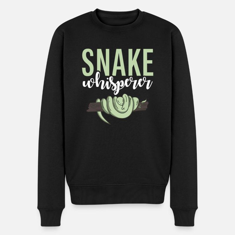 Snake Gift Snake Lover - Men's Premium Organic Jumper - black