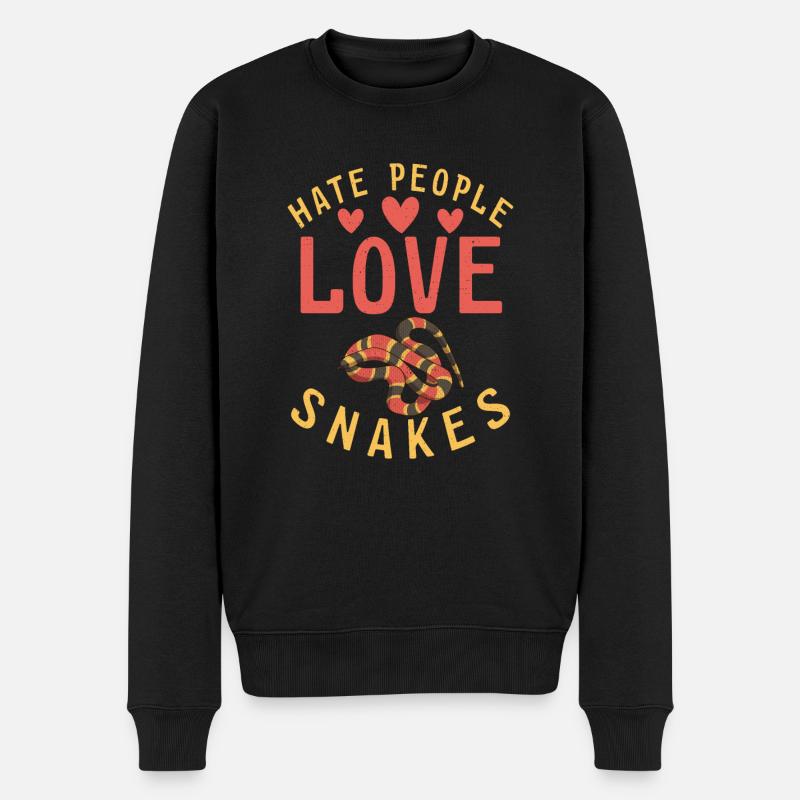 Snake Gift Snake Lover - Pull Premium bio Homme - noir