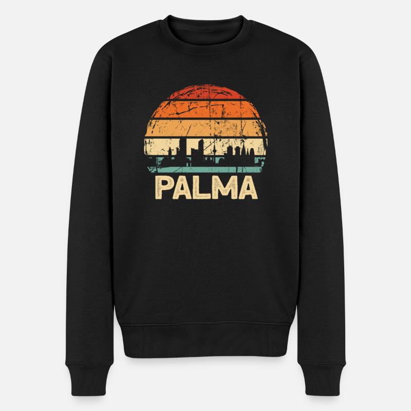 Palma - Männer Premium Bio Pullover - Schwarz