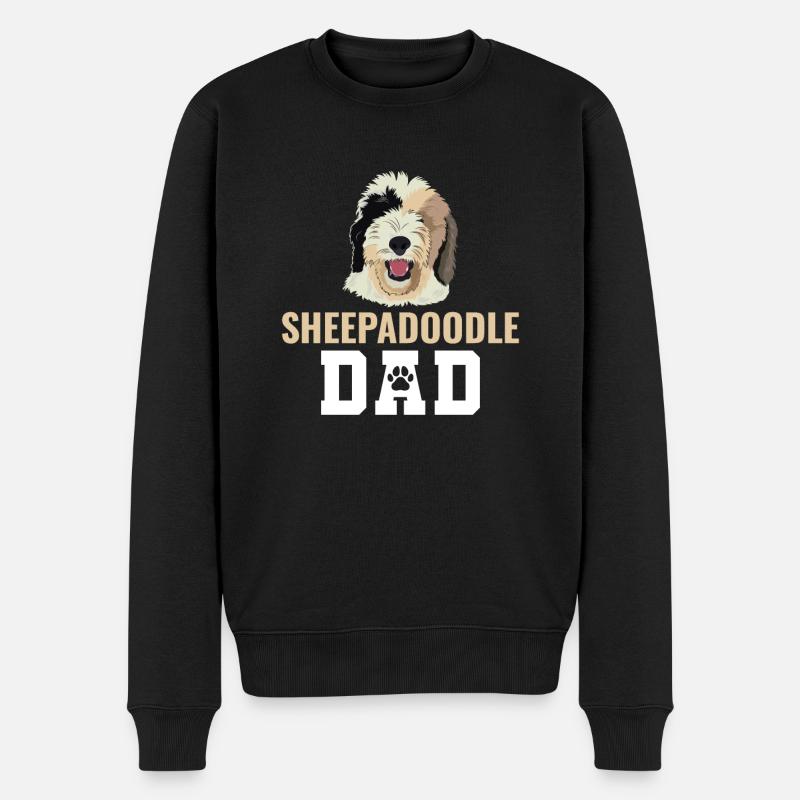 Sheepadoodle Doodle Hund - Männer Premium Bio Pullover - Schwarz