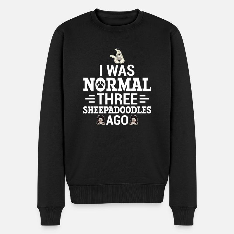 Sheepadoodle Doodle Hund - Männer Premium Bio Pullover - Schwarz
