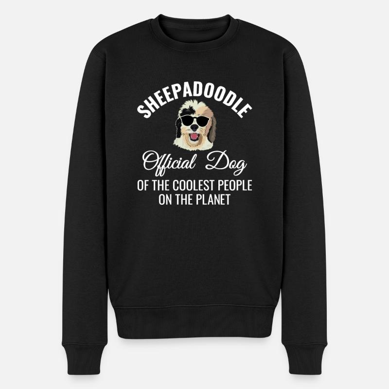 Sheepadoodle Doodle Hund - Männer Premium Bio Pullover - Schwarz