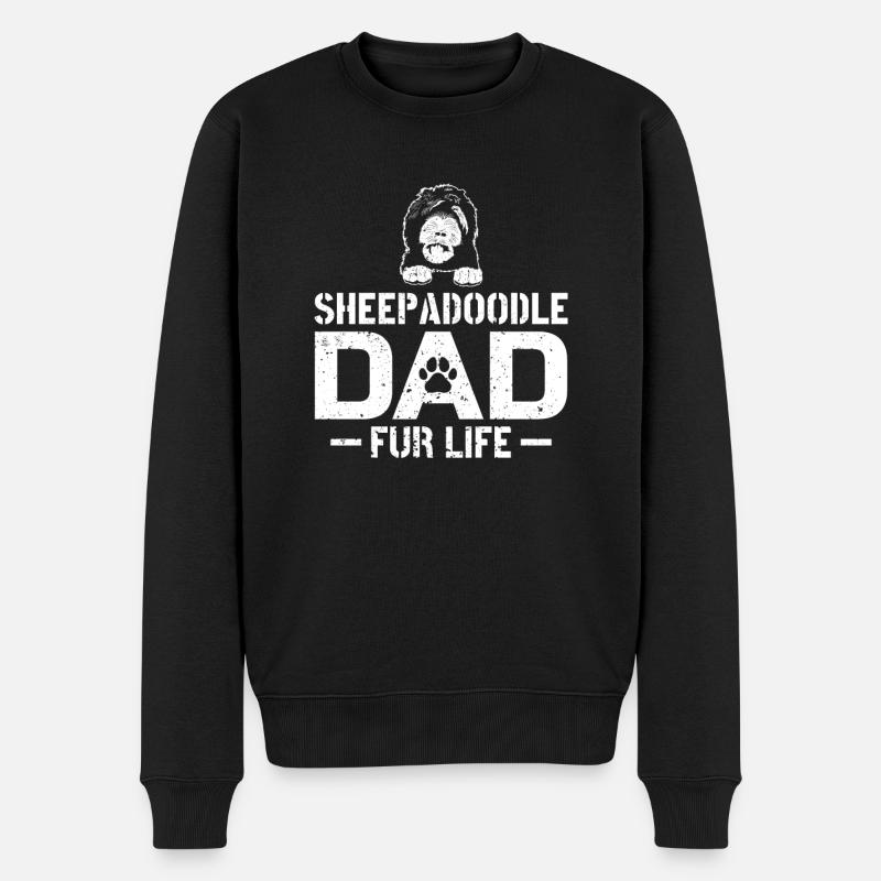 Sheepadoodle Doodle Hund - Männer Premium Bio Pullover - Schwarz