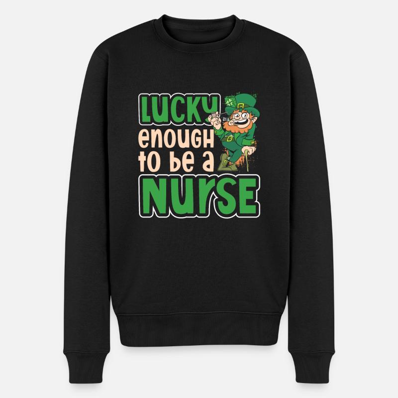 Infirmière de la Saint-Patrick - Pull Premium bio Homme - noir