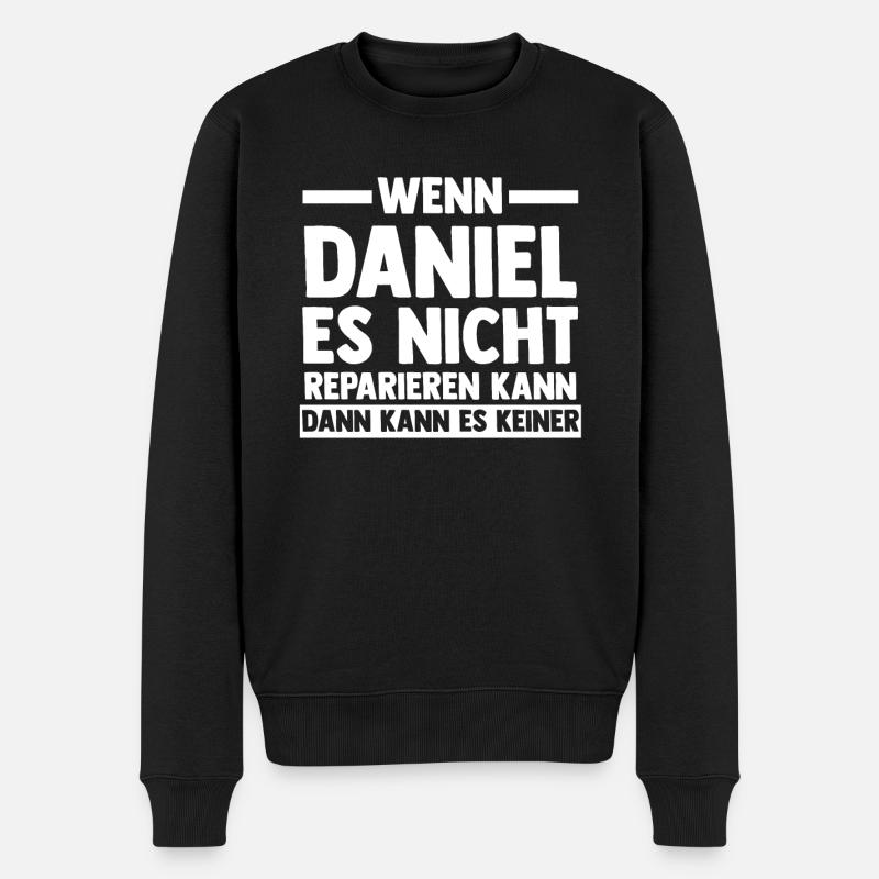 Daniel - Männer Premium Bio Pullover - Schwarz