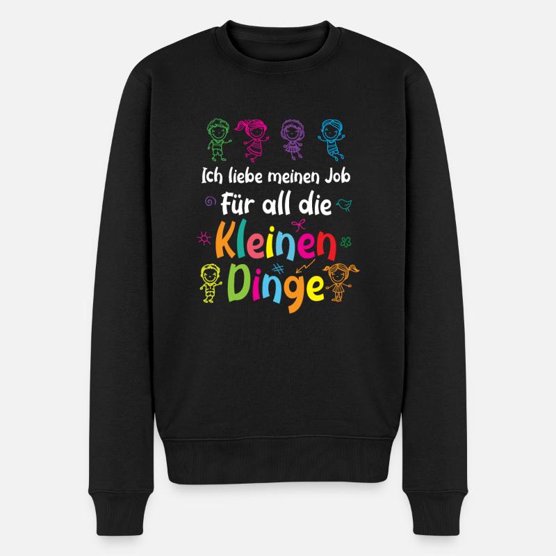 Lehrerin Erzieherin Geschenk Kindergärtnerin - Männer Premium Bio Pullover - Schwarz
