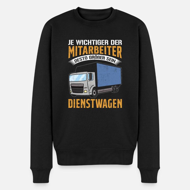 LKW Fahrer Geschenkidee Fernverkehr - Männer Premium Bio Pullover - Schwarz
