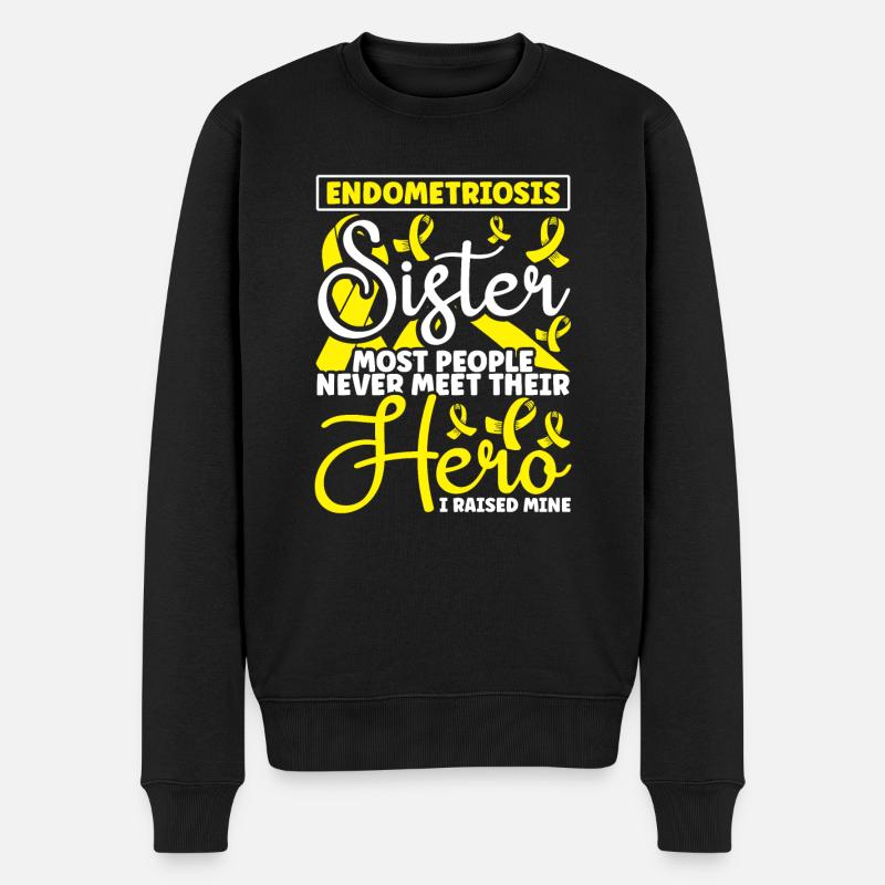 Endométriose - Pull Premium bio Homme - noir