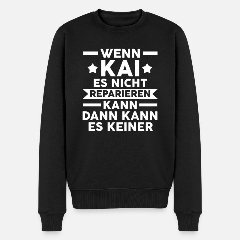 Kai - Männer Premium Bio Pullover - Schwarz