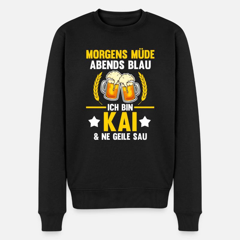 Kai - Männer Premium Bio Pullover - Schwarz