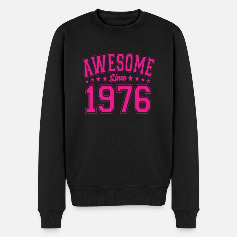 Awesome Since 1976 Geburtstag 1976 Vintage 1976 - Männer Premium Bio Pullover - Schwarz