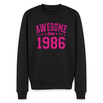 Awesome Since 1986 Geburtstag 1986 Vintage 1986 - Männer Premium Bio Pullover - Schwarz - Vorne - Nico (187cm)
