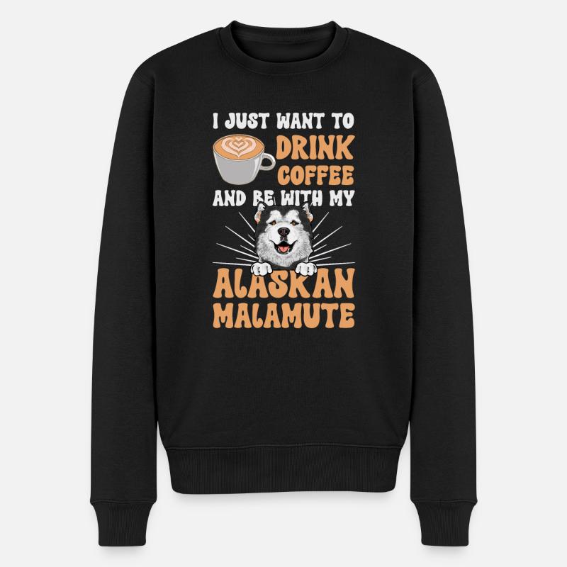 Chien Malamute d’Alaska - Pull Premium bio Homme - noir